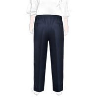 Blue silk leisure pants Alternative Image