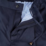 Blue silk leisure pants Alternative Image