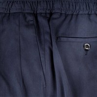 Blue silk leisure pants Alternative Image