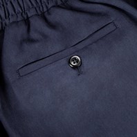 Blue silk leisure pants Alternative Image