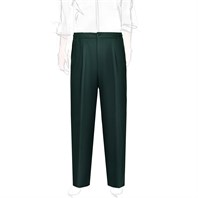 Green Super 130's wool leisure pants Alternative Image