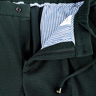 Green Super 130's wool leisure pants Alternative Image