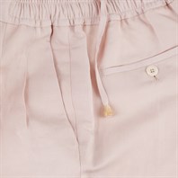 Pantalone leisure in misto lino rosa Immagine alternativa