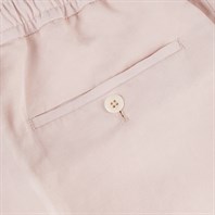 Pantalone leisure in misto lino rosa Immagine alternativa