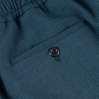 Blue and green striped seersucker leisure trousers Alternative Image