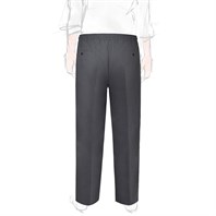 Pantalone leisure in lana hopsack grigio Immagine alternativa