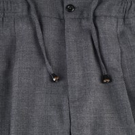 Pantalone leisure in lana hopsack grigio Immagine alternativa