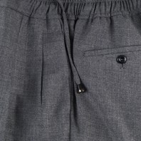 Pantalone leisure in lana hopsack grigio Immagine alternativa