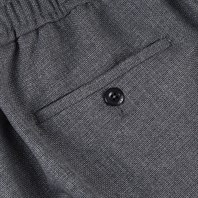 Grey hopsack wool leisure trousers Alternative Image