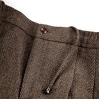Leisure Trousers in black and brown herringbone wool Alternative Image