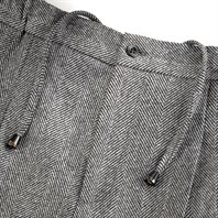 Leisure Trousers in black and gray herringbone wool Alternative Image