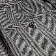 Leisure Trousers in black and gray herringbone wool Alternative Image