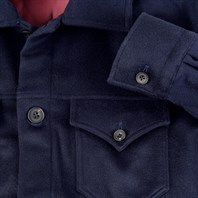 Midnight blue cashmere jacket Alternative Image