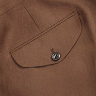 Tobacco linen genny trousers Alternative Image