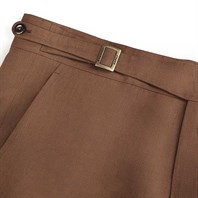Tobacco linen genny trousers Alternative Image
