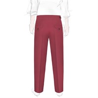 Red linen genny trousers Alternative Image