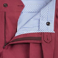 Red linen genny trousers Alternative Image