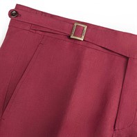 Red linen genny trousers Alternative Image