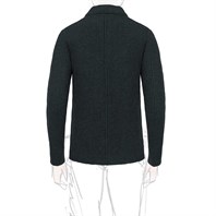 Dark green cashmere cardigan jacket Alternative Image