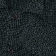 Dark green cashmere cardigan jacket Alternative Image