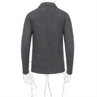 Gray cashmere cardigan jacket Alternative Image