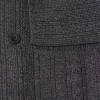 Double breasted gray cashmere cardigan jacket Alternative Image