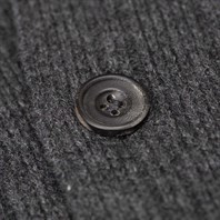 Double breasted gray cashmere cardigan jacket Alternative Image