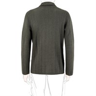 Cardigan doppio petto in cashmere verde Immagine alternativa