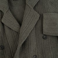 Cardigan doppio petto in cashmere verde Immagine alternativa