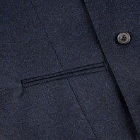 Blue wool flannel double-breasted waistcoat Alternative Image