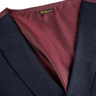 Blue wool flannel double-breasted waistcoat Alternative Image