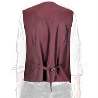 Dark gray wool flannel double-breasted waistcoat Alternative Image