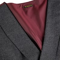 Dark gray wool flannel double-breasted waistcoat Alternative Image