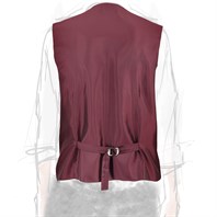 Blue tasmanian wool double-breasted waistcoat “green certified” Alternative Image