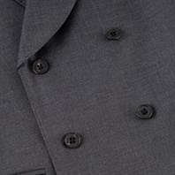 Dark gray tasmanian wool double-breasted vest "green certified"  Alternative Image