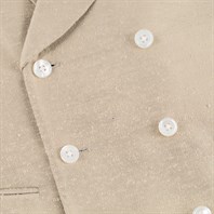 Beige shantung double-breasted waistcoat with scarf lining Alternative Image