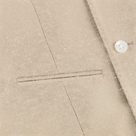 Beige shantung double-breasted waistcoat with scarf lining Alternative Image