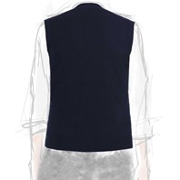 Blue navy cashmere vest Alternative Image