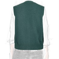 Green cashmere vest Alternative Image