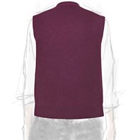 Wine cashmere vest Alternative Image