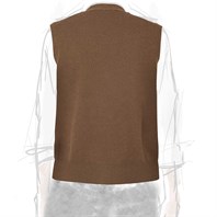 Hazelnut cashmere vest Alternative Image