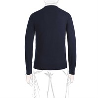 Blue cashmere crew-neck sweater Alternative Image