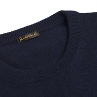 Blue cashmere crew-neck sweater Alternative Image