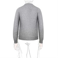Gray cashmere crew-neck sweater Alternative Image
