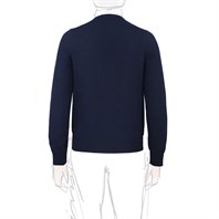 Blue cashmere crew-neck sweater Alternative Image