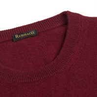Bordeaux cashmere crewneck sweater Alternative Image