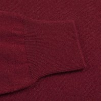 Bordeaux cashmere crewneck sweater Alternative Image