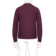 Wine cashmere crew-neck sweater Alternative Image
