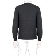 Dark gray cashmere crew-neck sweater Alternative Image