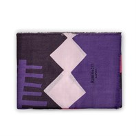 Konia scarf in violet cashmere Alternative Image